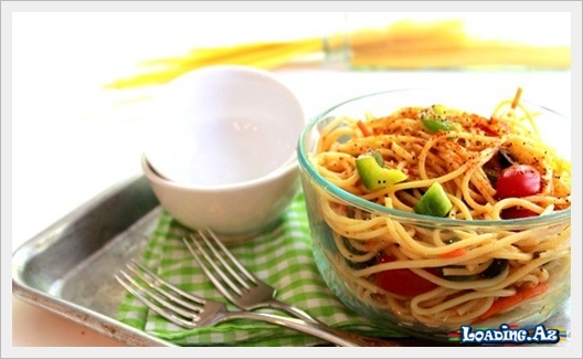 Uşaqların “yox” deməyəcəyi Spagetti salatı - Take.Az