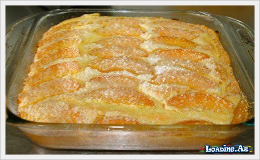 Ərikli mannı zapekankası