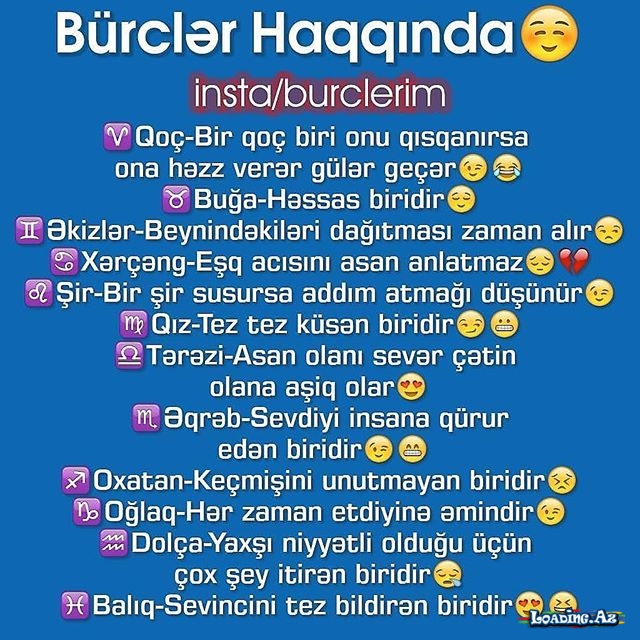 Yazılı şəkillər bürclər