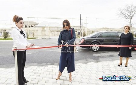 Mehriban Əliyeva bağçanın açılışında - fotolar - Take.Az