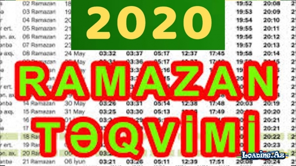 Ramazan ayı təqvimi 2020
