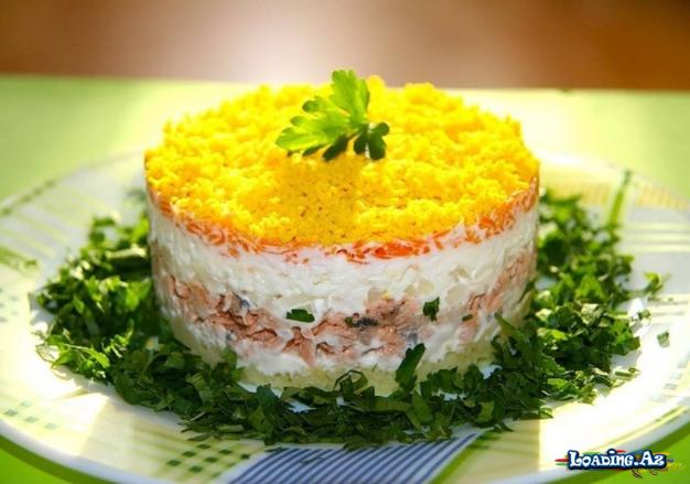 Mimoza salatı resepti