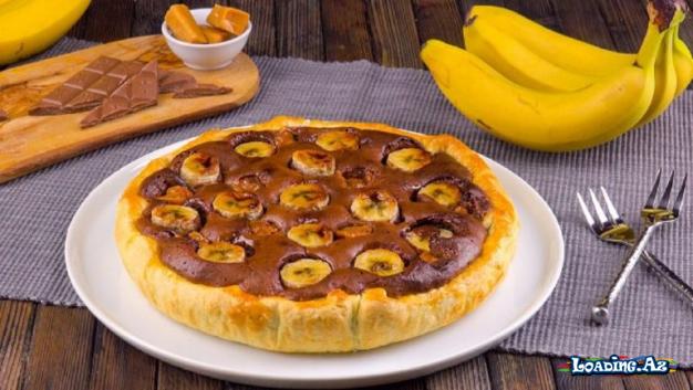 Bananlı Və Karamelli Şokoladlı Tart - Take.Az