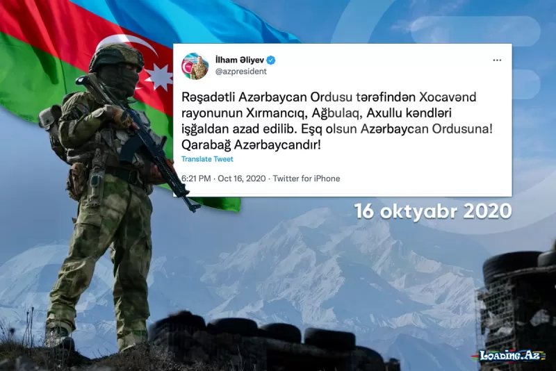 Vətən müharibəsinin 20-ci günü - Üç kəndimiz işğaldan azad edilir - Take.Az