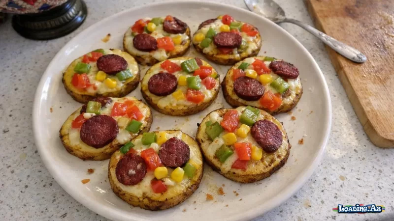 Xəmir yoğurmadan pizza ləzzəti: Sobada kartof əsaslı kolbasalı dilimlər - Take.Az