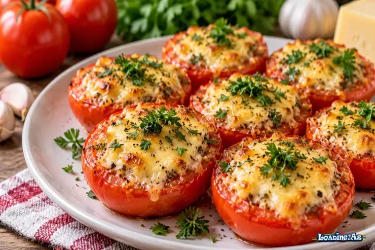 Sobada pendirli və sarımsaqlı pomidor - Take.Az