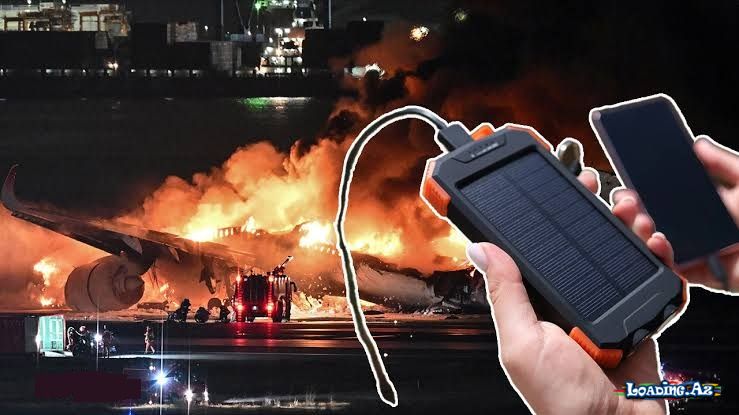 "Powerbank" yandı - təyyarədə gərgin anlar - Take.Az