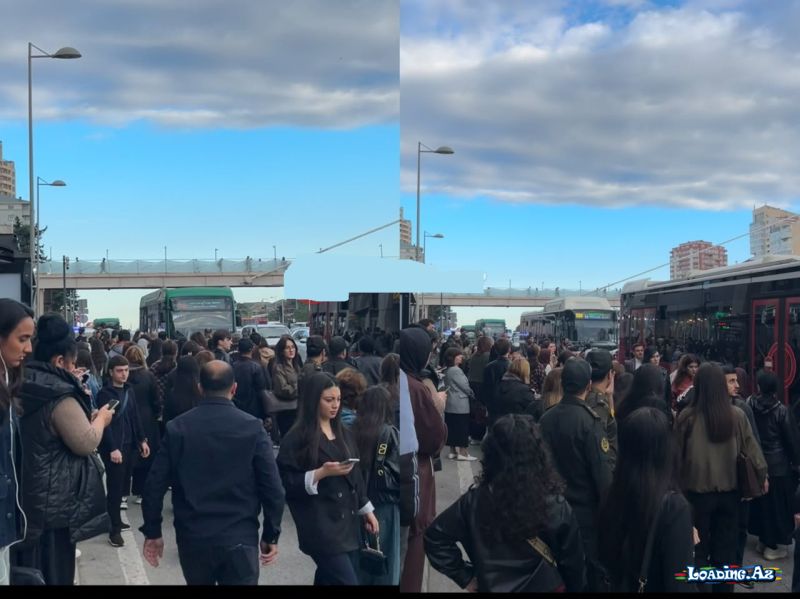 Pulsuz metro da "Şamaxinka"dakı sıxlığın qarşısını ala bilmədi - GÖRÜNTÜ - Take.Az